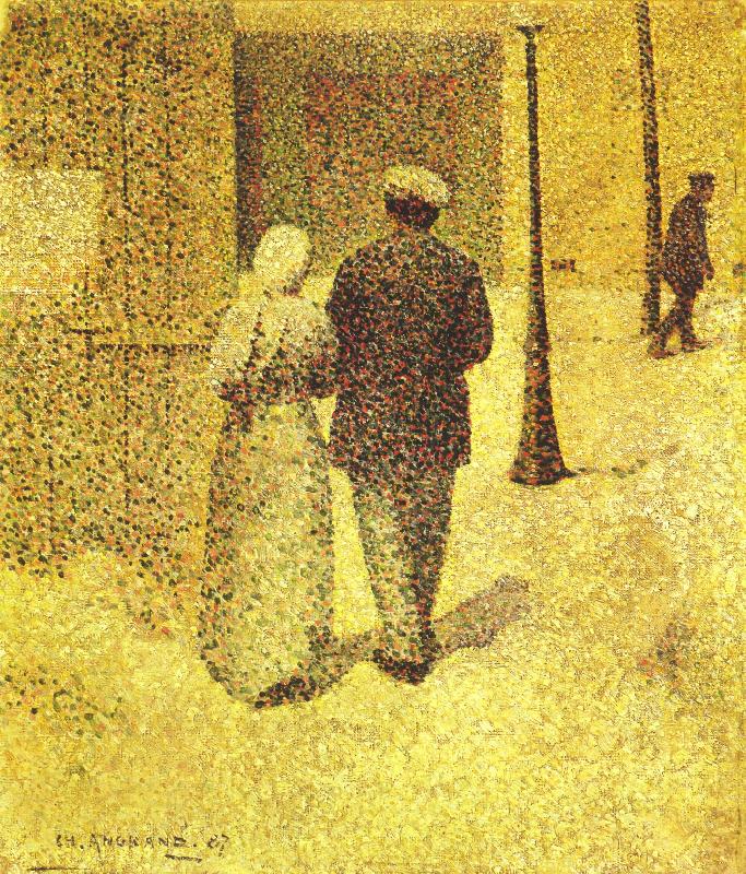 Charles Angrand Man and Woman on the Street china oil painting image